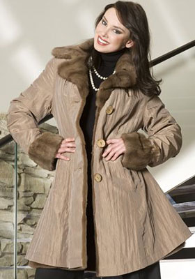  шёлково - меховая двусторонние пальто 04 