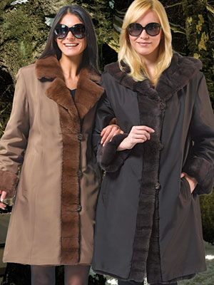  шёлково - меховая двусторонние пальто 07 